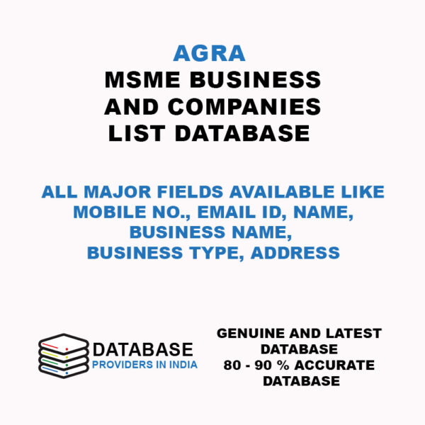 Agra MSME Business and Companies List Database
