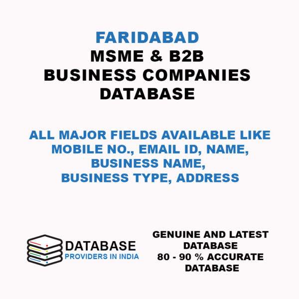 Faridabad MSME Business and Companies List Database