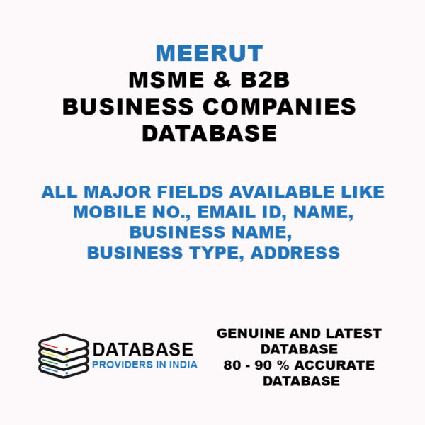 Meerut MSME Business and Companies List Database